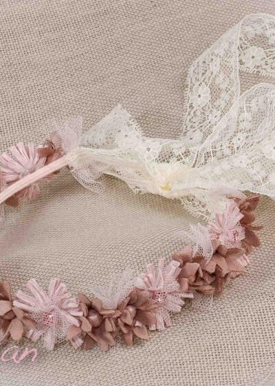 ZOYSAN pink flower wreath for Communion and Ceremony 20352