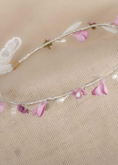 ZOYSAN mauve flower wreath for Communion and Ceremony 20366