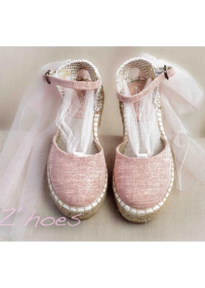 ZOYSAN pink Communion shoe espadrille canvas with glitter