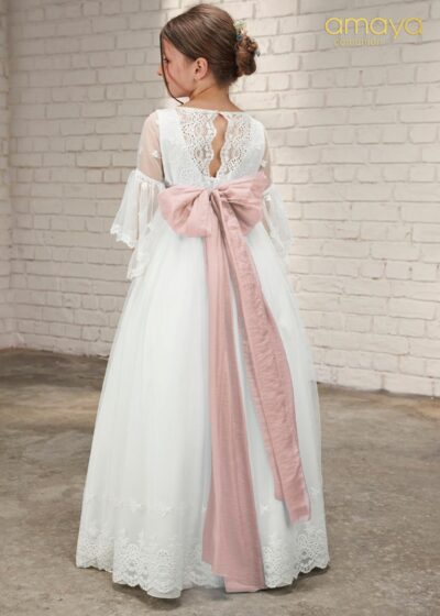 AMAYA 2026 Communion Dress, model 637024MF, pink