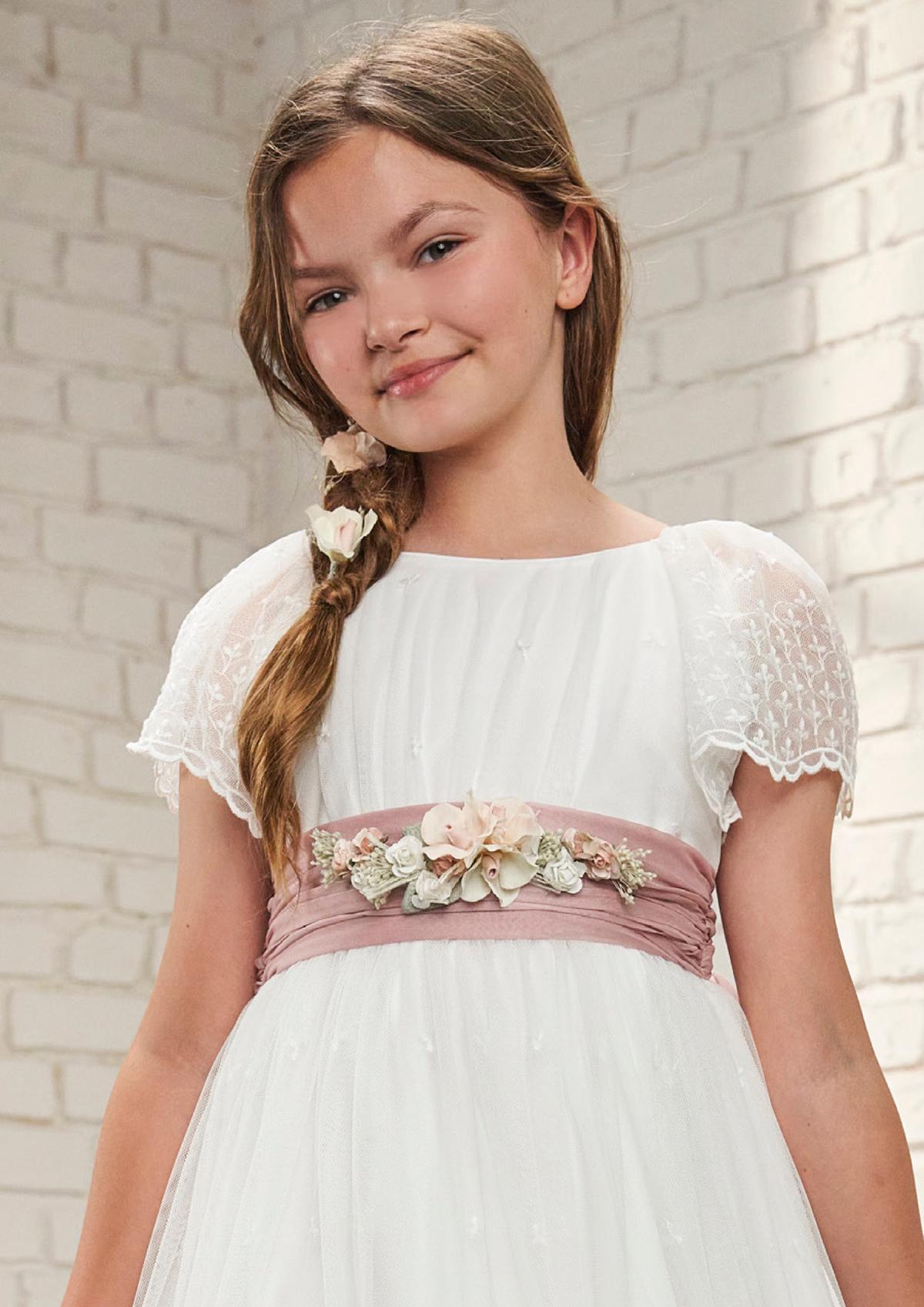AMAYA 2026 Communion Dress, model 637027MC, raw-pink - Image 3