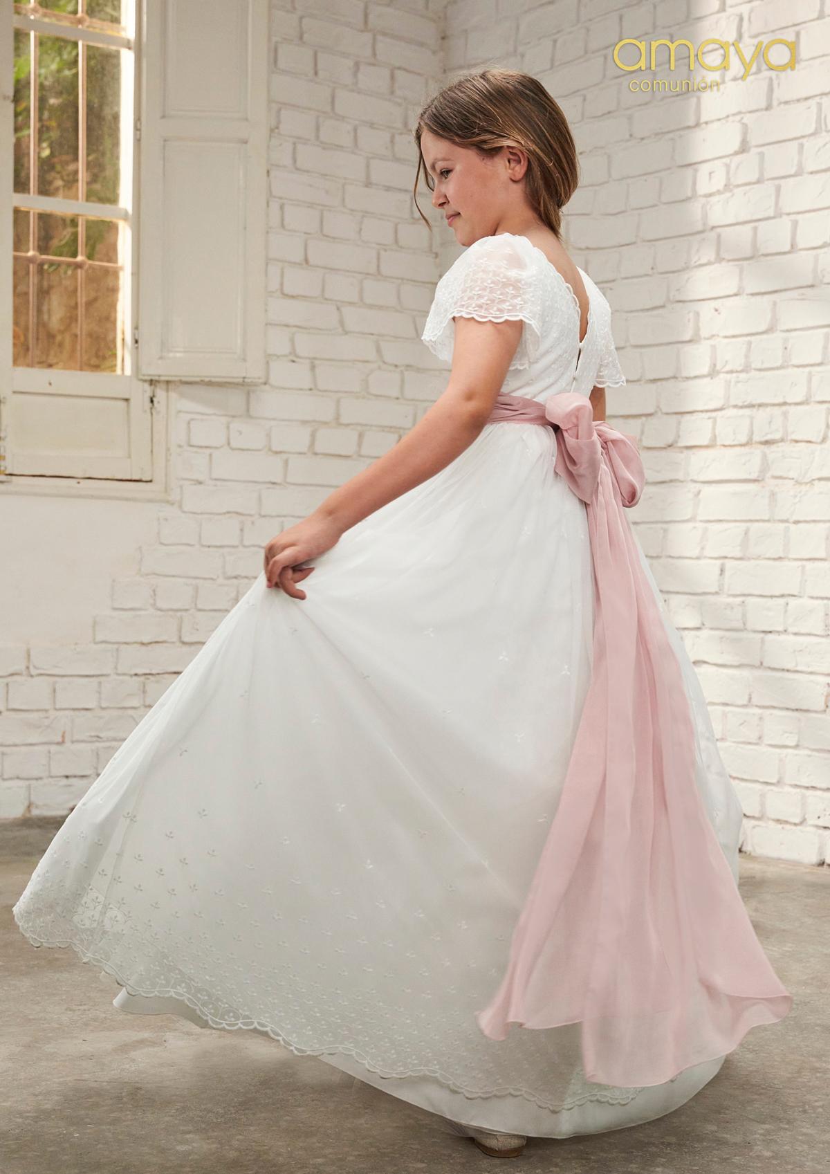 AMAYA 2026 Communion Dress, model 637027MC, raw-pink - Image 2