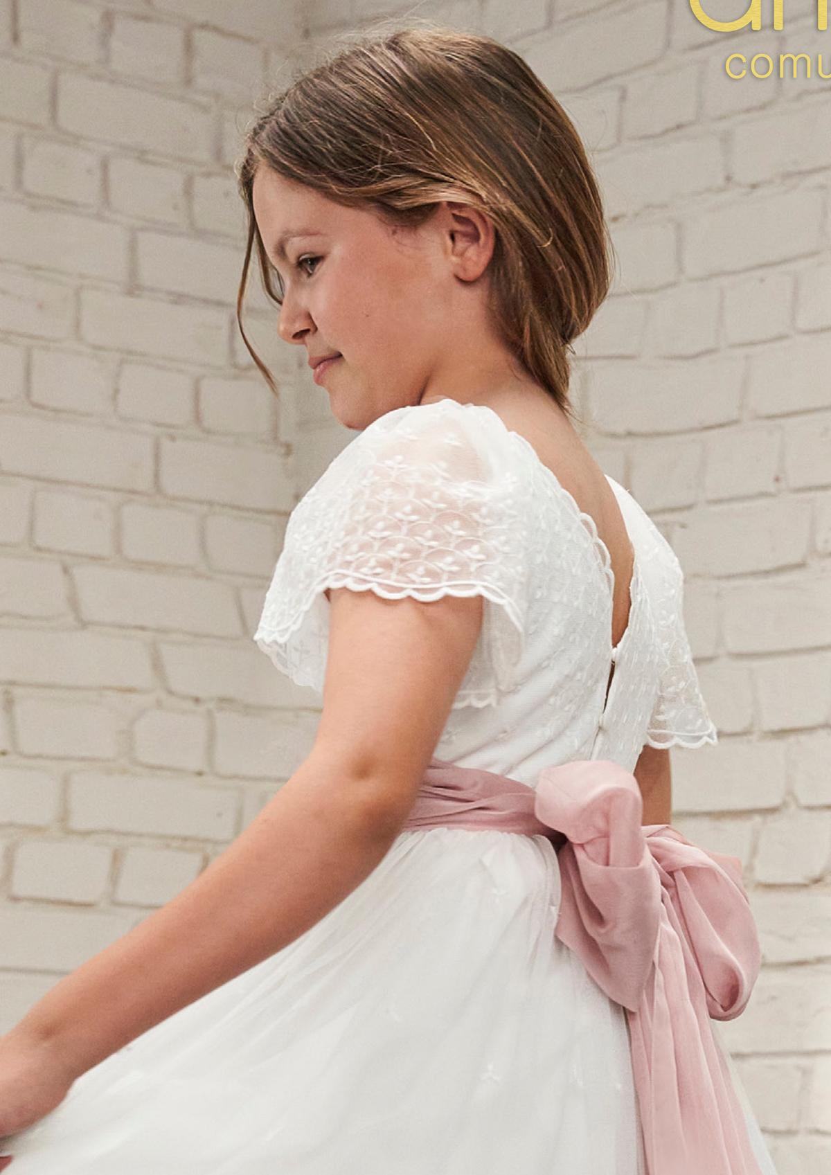 AMAYA 2026 Communion Dress, model 637027MC, raw-pink - Image 4