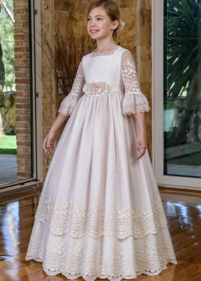Montserrat Lozano Romantic Embroidered Dress