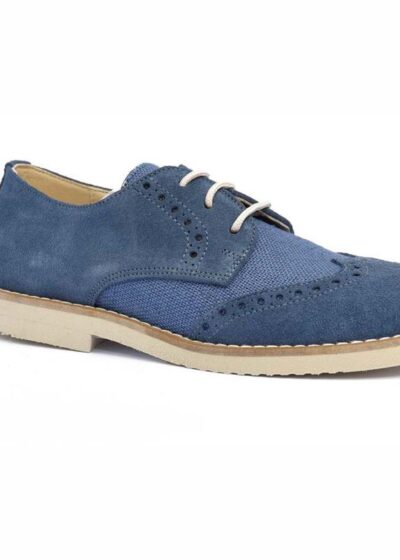 YOWAS boys' communion shoes, combined suede iris