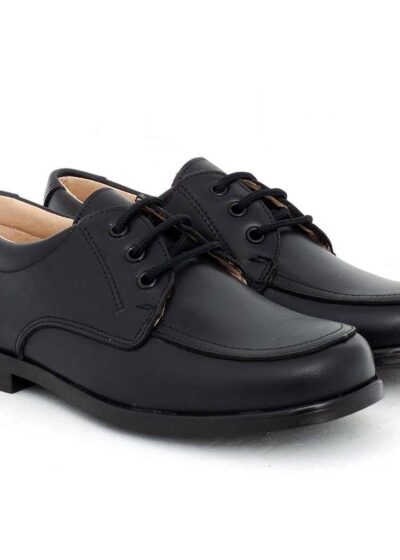 YOWAS Communion Shoes for Boys, Navy Leather with Stitching
